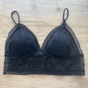 Victoria’s Secret longline black lace bralette size small